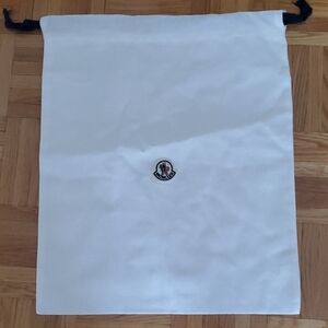 Moncler White Drawstring Dust Bag
